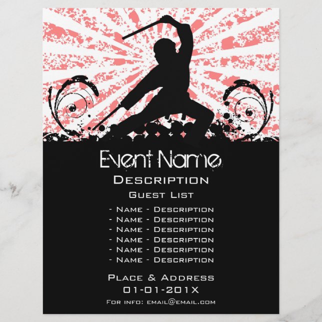 Flyer Promoción del evento de artes marciales