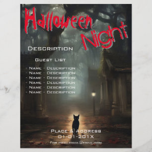 Flyer Promoción del evento de Halloween
