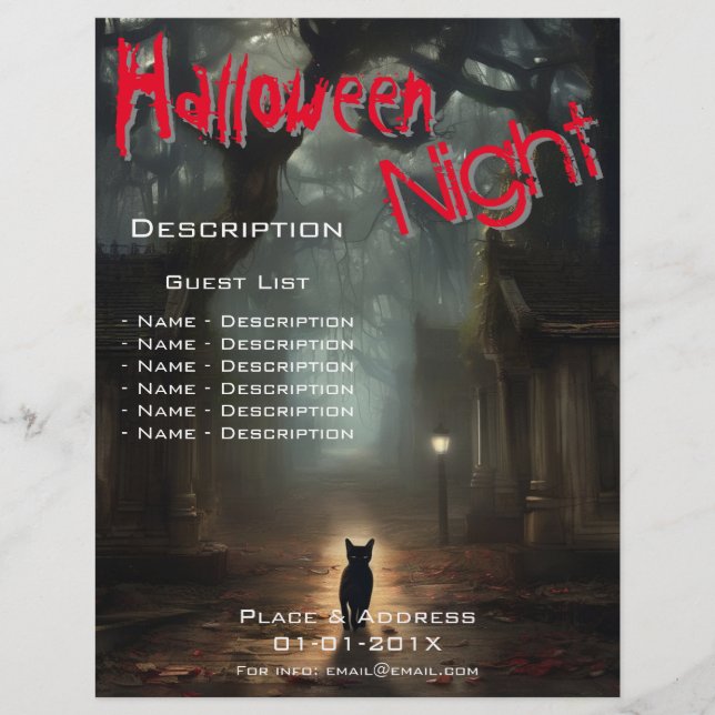 Flyer Promoción del evento de Halloween (Frente)