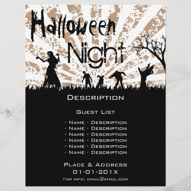 Flyer Promoción del evento de Halloween (Frente)