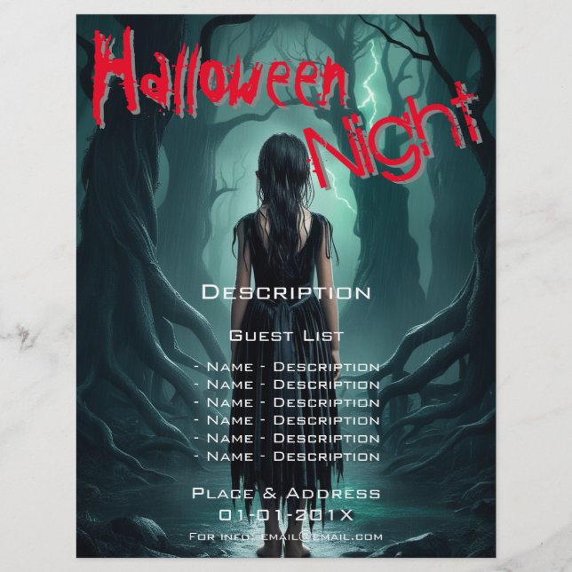 Flyer Promoción del evento de Halloween (Frente)