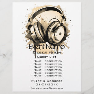 Flyer Promoción del evento musical