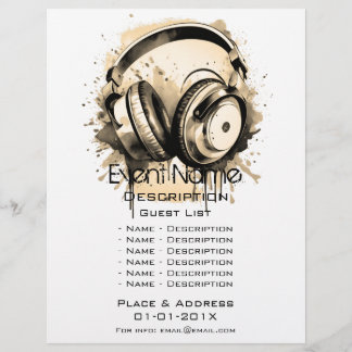 Flyer Promoción del evento musical