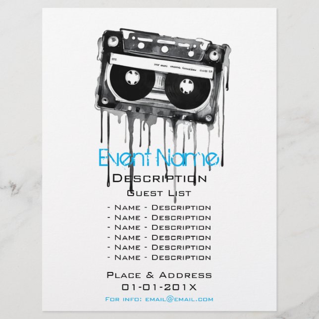 Flyer Promoción del evento musical (Frente)