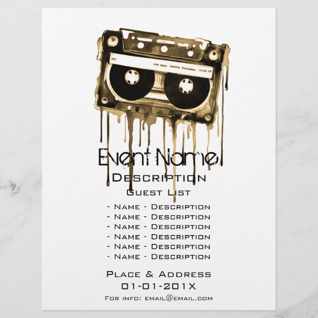 Flyer Promoción del evento musical (Frente)