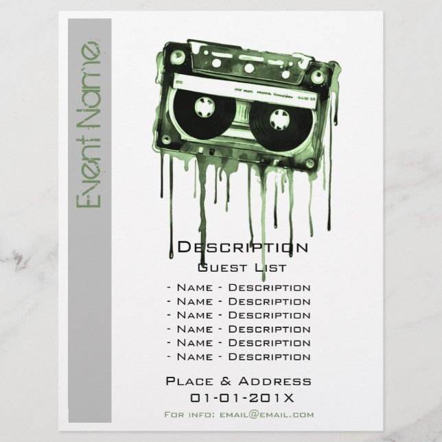 Flyer Promoción del evento musical (Frente)