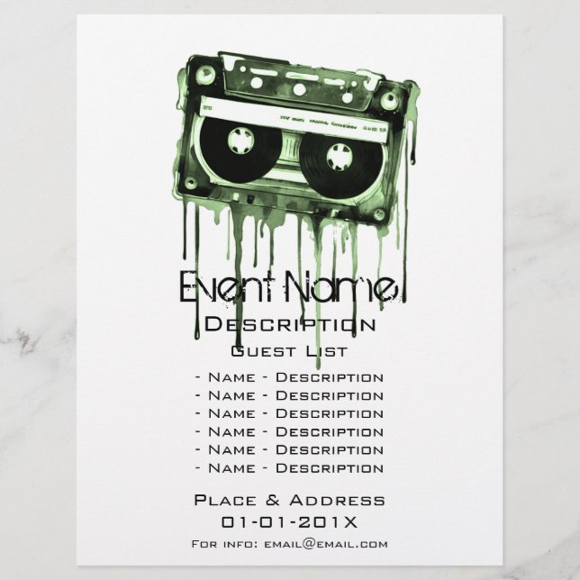 Flyer Promoción del evento musical (Frente)