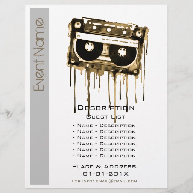 Flyer Promoción del evento musical (Frente)