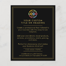 Flyer Promoción del logotipo comercial moderno en blanco