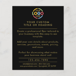 Flyer Promoción del logotipo comercial moderno en blanco