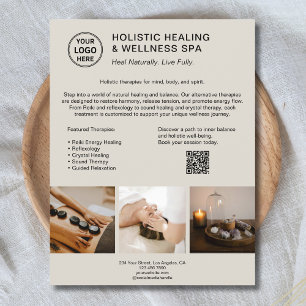 Flyer Promocional de Negocios de Terapeuta de Salud Holí