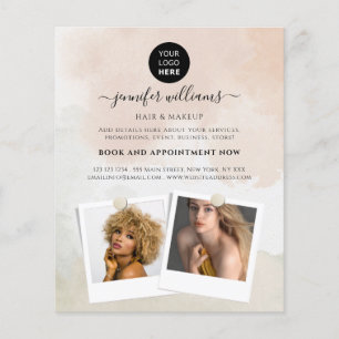 Flyer Promocional de Pintura Acuarela Abstracta Femenina