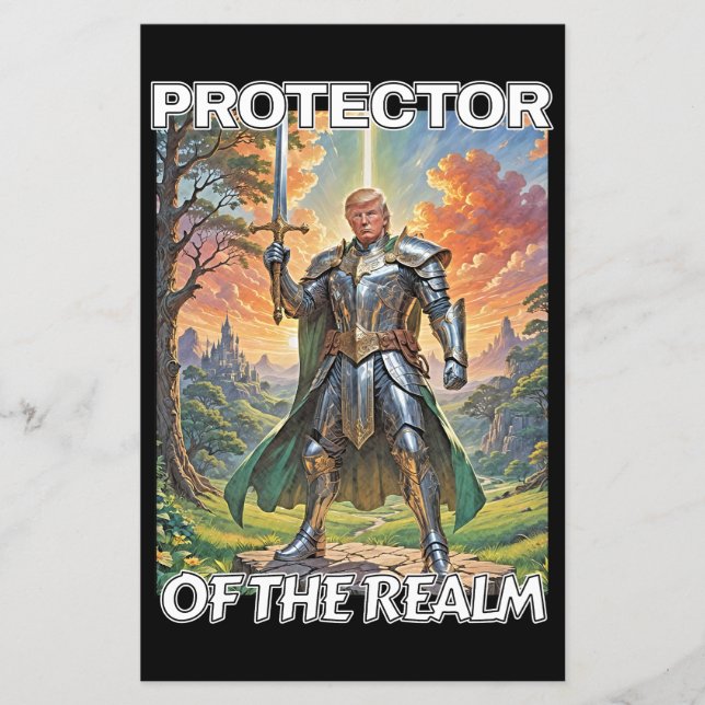 Flyer Protector del Reino - Presidente Trump (Frente)