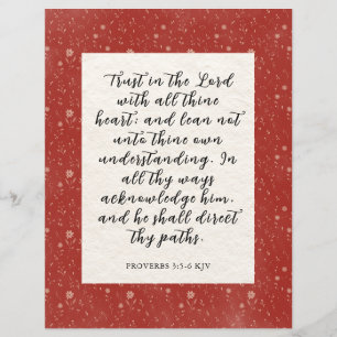 Flyer Proverbios 3:5-6 KJV Biblia Verse imagen
