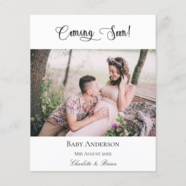 Flyer Próximamente se acerca el embarazo a la invitación (Frente)