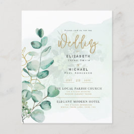 Flyer Proyecto de presupuesto de la invitación a la boda