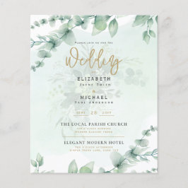 Flyer Proyecto de presupuesto de la invitación a la boda