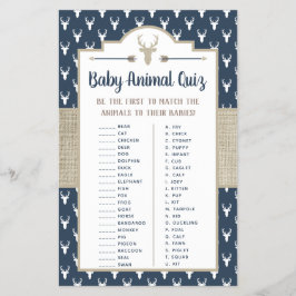 Flyer Prueba de animales bebés, venado de Woodland