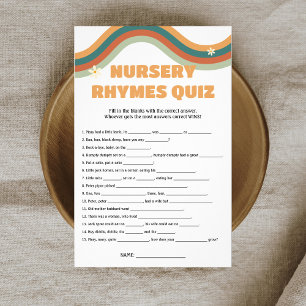 Flyer Prueba de rimas de enfermería Prueba de Baby Showe