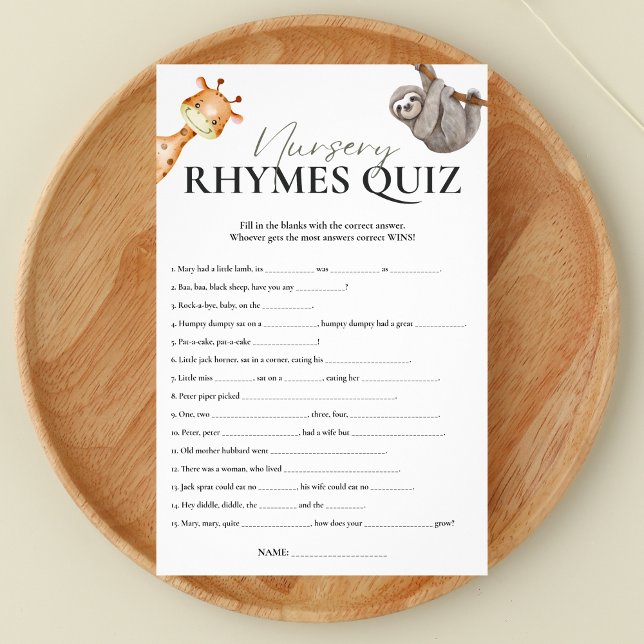 Flyer Prueba de rimas de enfermería un Baby Shower salva (Subido por el creador)