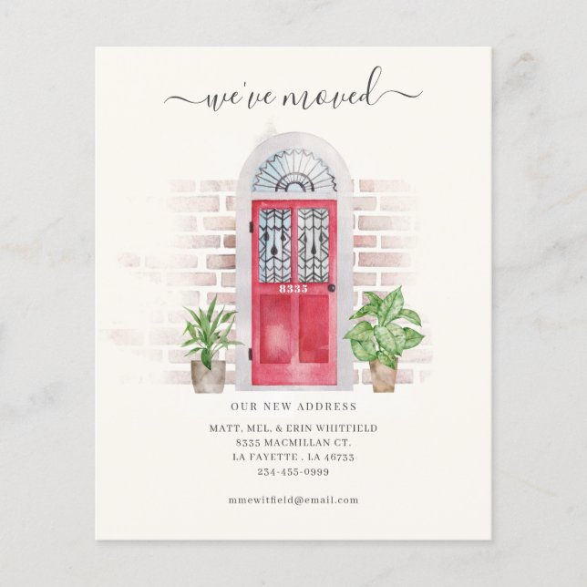 Flyer Puerta roja que hemos movido Invitación de movimie (Frente)