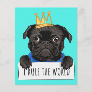 Flyer Pug I Gobierna El Regalo Mundial, Gracioso Regalo