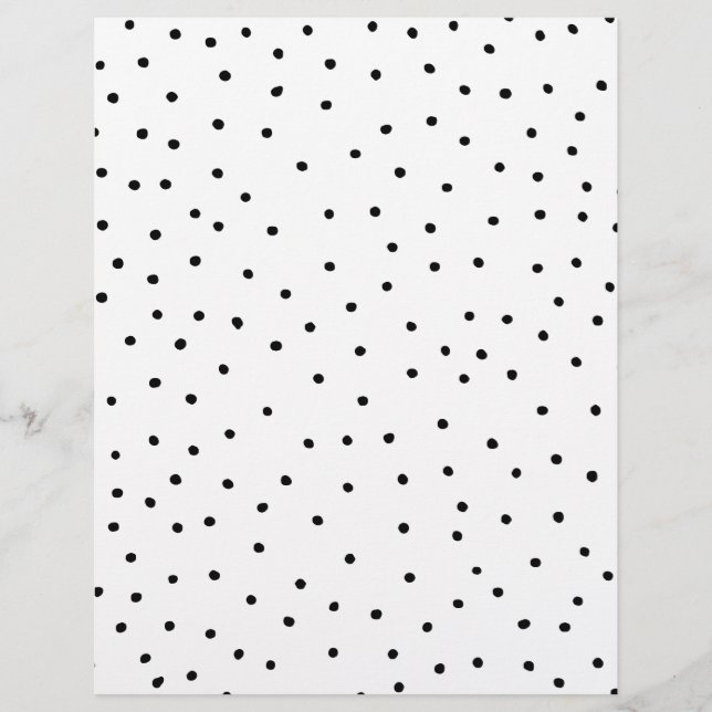 Flyer Puntos dibujados artesanalmente elegantes en blanc (Frente)