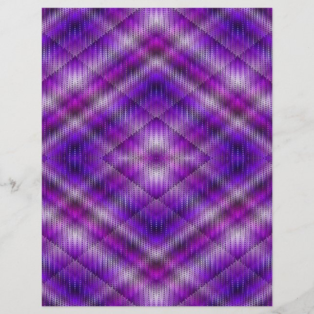 Flyer Purple Argyle Bulk Scrapbook Paper Pages (Frente)