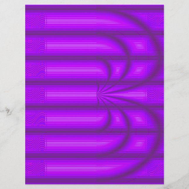 Flyer Purple Retro Cathedral Bulk Scrapbook Paper Pages (Frente)