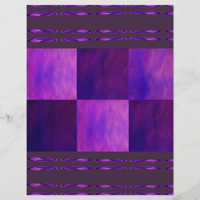 Flyer Purple Skies Tiles Bulk Scrapbook Paper Pages (Frente)