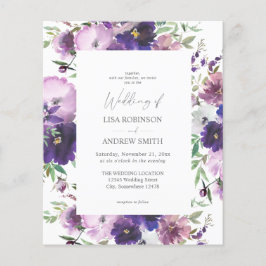 Flyer Púrpura Presupuestario - Lavanda y Boda Floral Vio