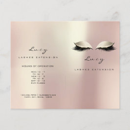 Flyer Purpurina de marfil de oro Makeup Ojos Lash Praga