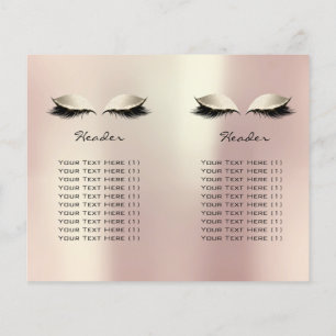 Flyer Purpurina de marfil de oro Makeup Ojos Lash Praga