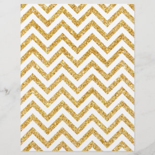 Flyer Purpurina de oro blanco Zigzag Stripes Chevron Pat