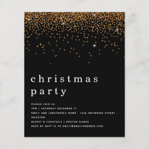 Flyer PURPURINA de oro de PAPER Navidades Fiesta Invitac