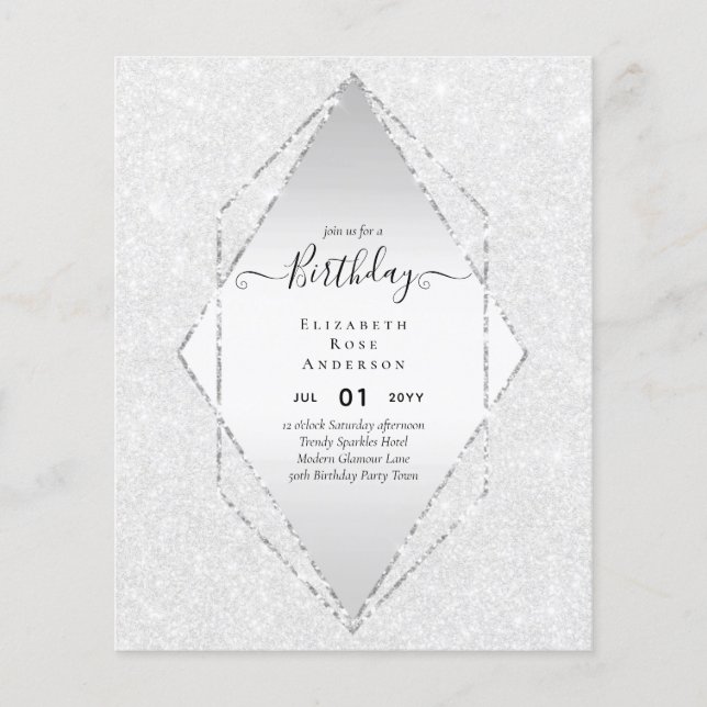 Flyer PURPURINA de PRESUPUESTO Glam Relieve metalizado B (Frente)