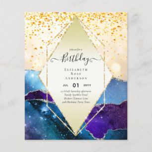 Flyer PURPURINA de PRESUPUESTO Glam Relieve metalizado B