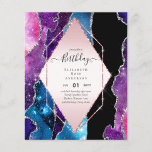 Flyer PURPURINA de PRESUPUESTO Glam Relieve metalizado B