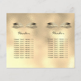 Flyer Purpurina de vidrio de oro Makeup Leaflet de Preci