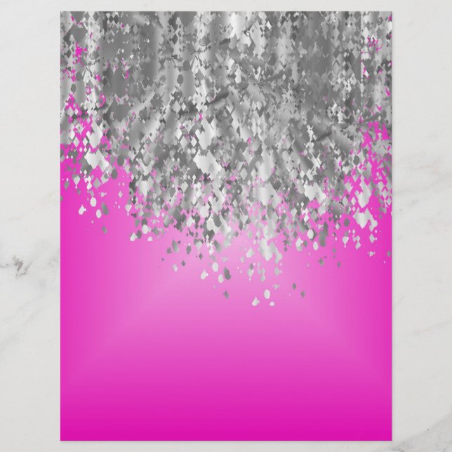 Flyer Purpurina falso y rosa caliente (Frente)