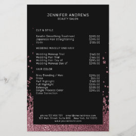 Flyer Purpurina moderno Drop Rosegold