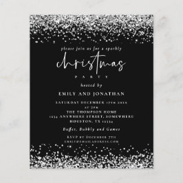 Flyer PURPURINA PAPER Navidades  Fiesta Invitación negra