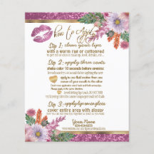 Purpurina Rosa Floral Instrucciones Lip 2