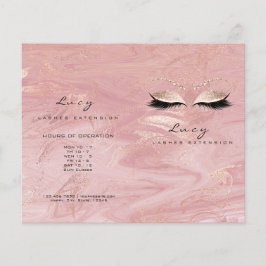 Flyer Purpurina Rosa Maquillaje Precios de Lash Ojo Leaf