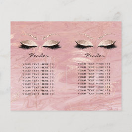 Flyer Purpurina Rosa Maquillaje Precios de Lash Ojo Leaf