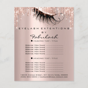 Flyer Purpurina rosado de salón de belleza maquill