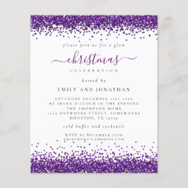Flyer PURPURINAS púrpura de PAPER Navidades Fiesta Invit
