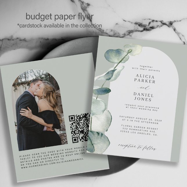 Flyer QR CODE presupuesto sage arch Invitación a boda FO (Subido por el creador)