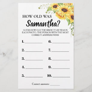 Flyer ¿Qué Edad Tenía La Tarjeta De Juego De Flores De M
