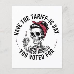 Flyer Que el día tan difícil que votaste por contra Trum